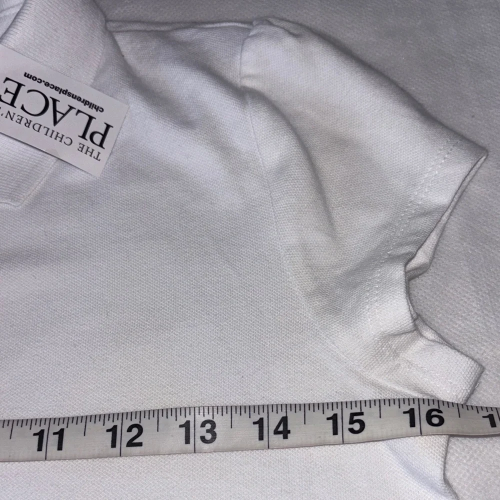 The Children's Place Uniform Shirt Classic White Polo Short Sleeves Size XL New
